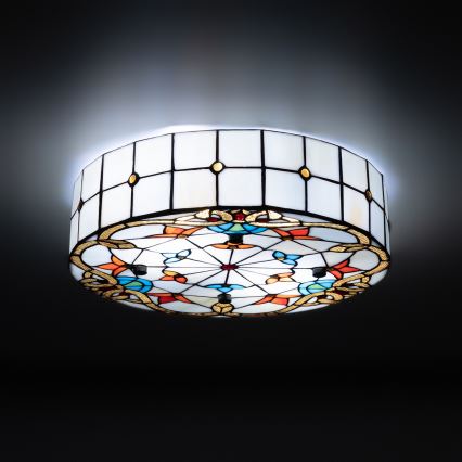 Brilagi - Tiffany stained-glass ceiling light MIRABELLA 3xE27/60W/230V Ø 40 cm