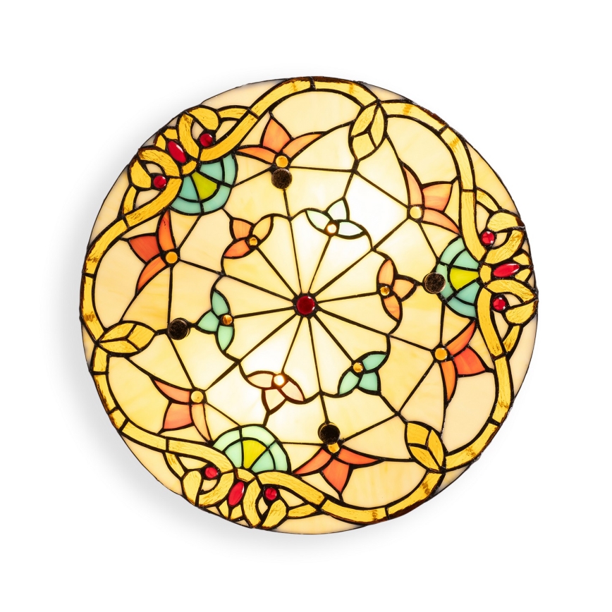 Brilagi - Tiffany stained-glass ceiling light MIRABELLA 3xE27/60W/230V Ø 40 cm