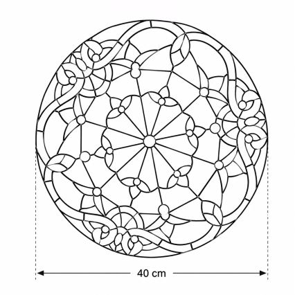 Brilagi - Tiffany stained-glass ceiling light MIRABELLA 3xE27/60W/230V Ø 40 cm