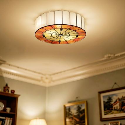 Brilagi - Tiffany stained-glass ceiling light SIENNA 3xE27/60W/230V Ø 40 cm