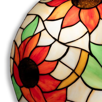 Brilagi - Tiffany stained-glass ceiling light SUNFLOWER 2xE27/60W/230V Ø 40 cm