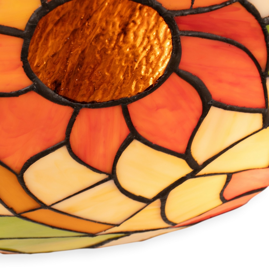 Brilagi - Tiffany stained-glass ceiling light SUNFLOWER 2xE27/60W/230V Ø 40 cm