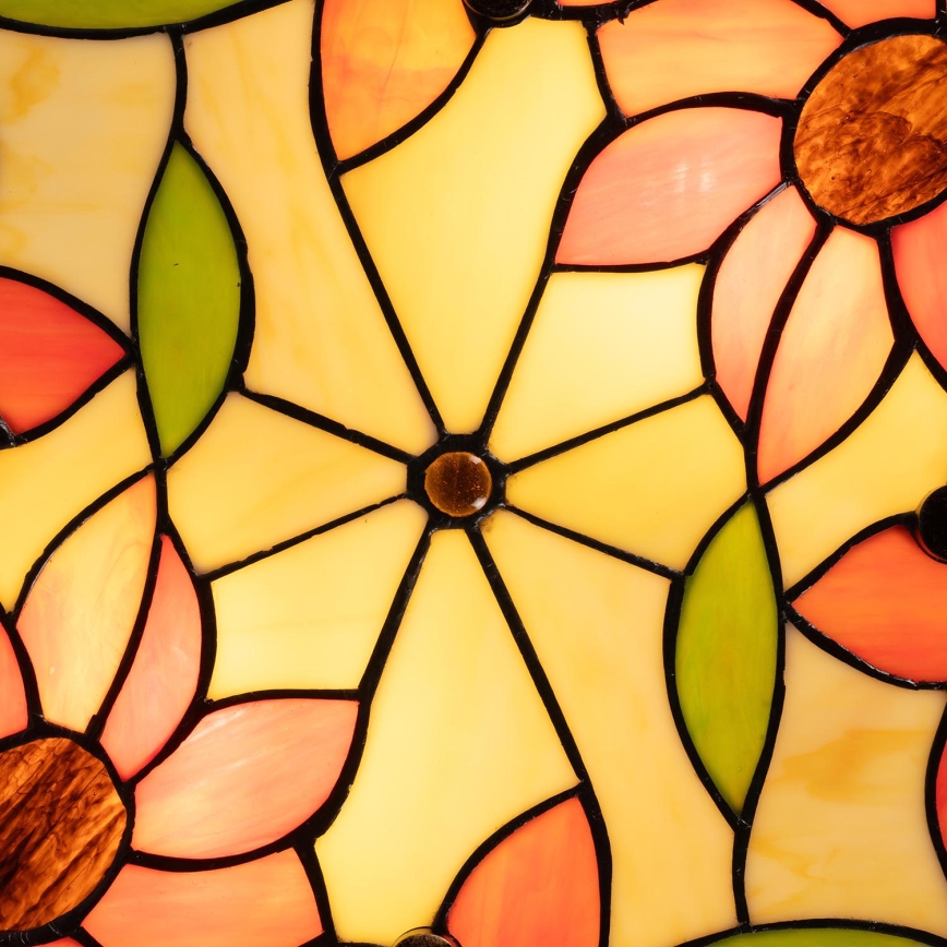 Brilagi - Tiffany stained-glass ceiling light SUNFLOWER 3xE27/60W/230V Ø 40 cm