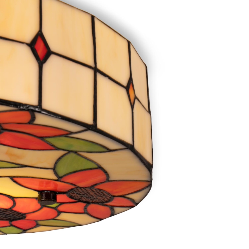 Brilagi - Tiffany stained-glass ceiling light SUNFLOWER 3xE27/60W/230V Ø 40 cm