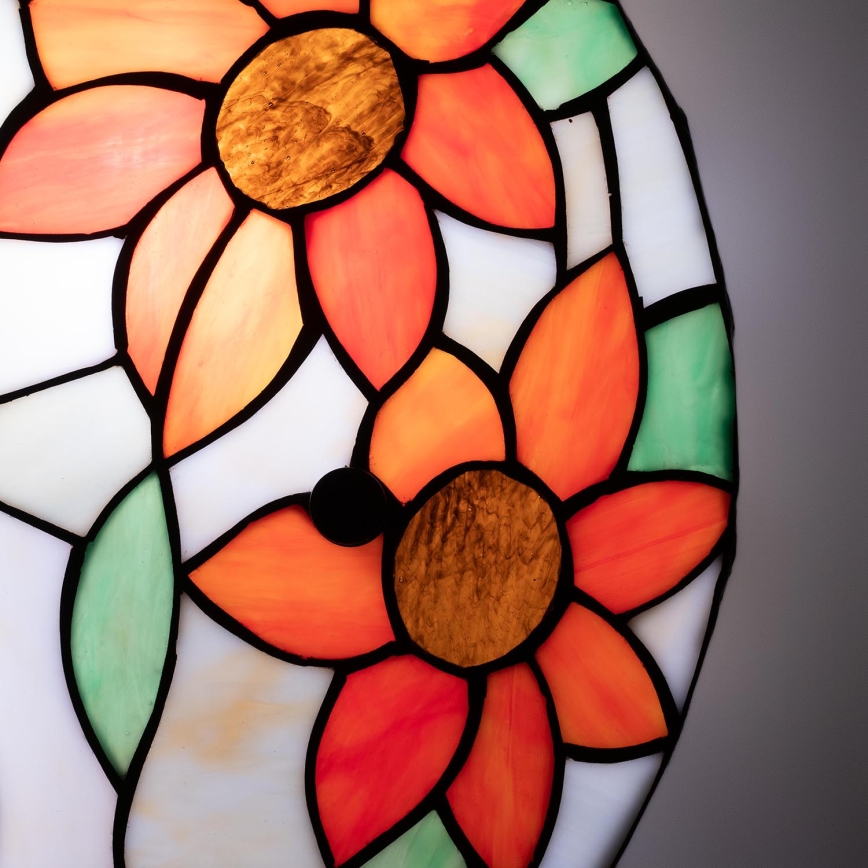 Brilagi - Tiffany stained-glass ceiling light SUNFLOWER 3xE27/60W/230V Ø 40 cm