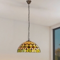 Brilagi - Tiffany stained-glass chain-hung chandelier MARGARET 2xE27/60W/230V