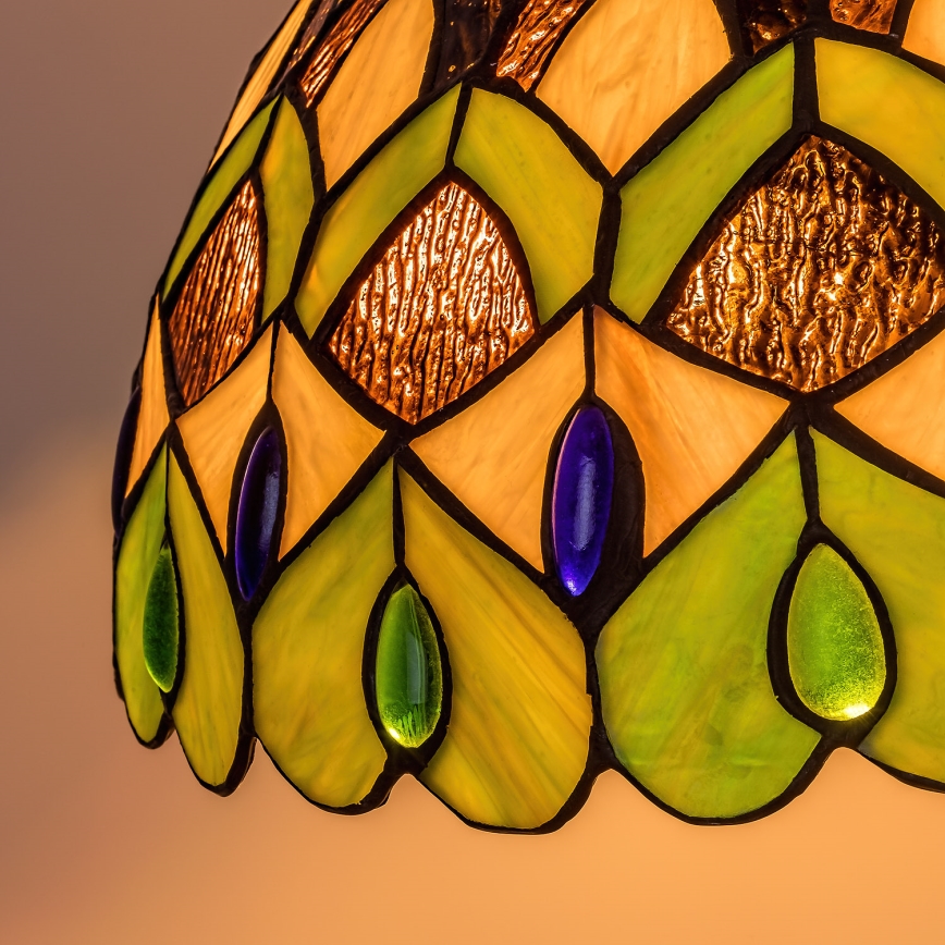 Brilagi - Tiffany stained-glass chain-hung chandelier MARGARET 2xE27/60W/230V