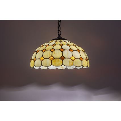 Brilagi - Tiffany stained-glass chandelier on chain DORAN 2xE27/60W/230V