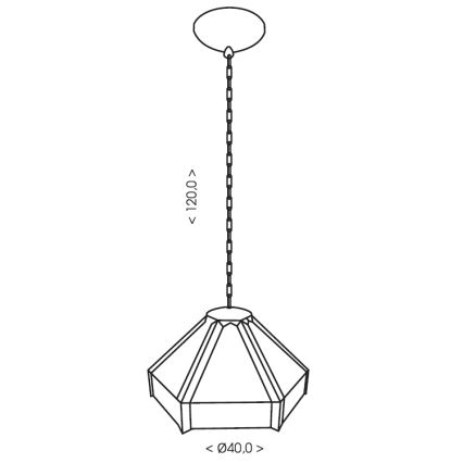 BRILAGI - Tiffany stained-glass chandelier on chain EMERALD 1xE27/60W/230V Ø 40 cm