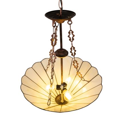 Brilagi - Tiffany stained-glass chandelier on chain FOLIA 3xE27/60W/230V dia. 50 cm