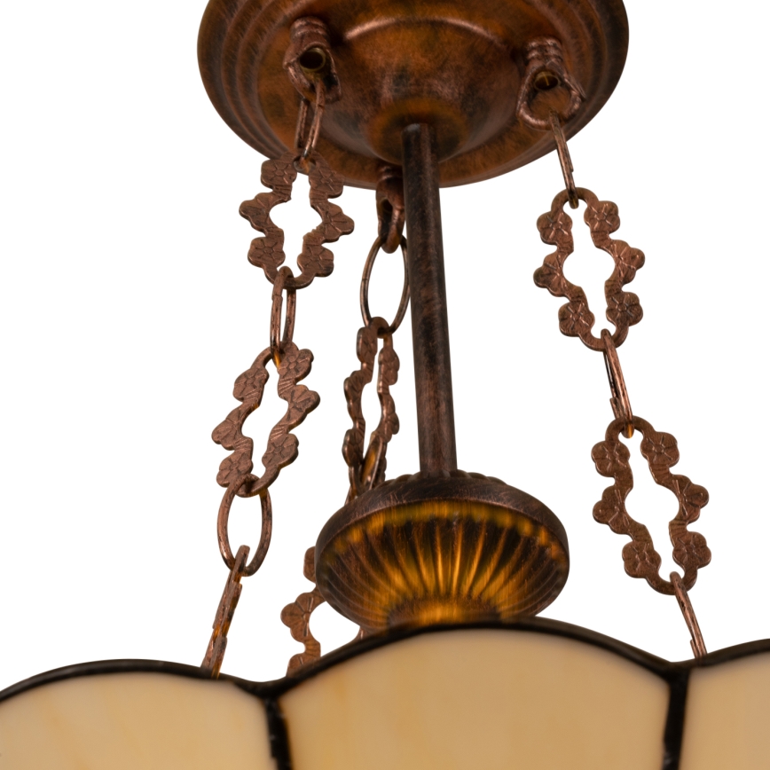 Brilagi - Tiffany stained-glass chandelier on chain FOLIA 3xE27/60W/230V dia. 50 cm
