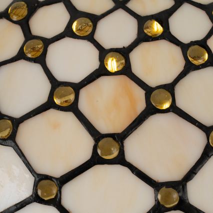Brilagi - Tiffany stained-glass chandelier on chain IVORY 1xE27/60W/230V Ø 40 cm