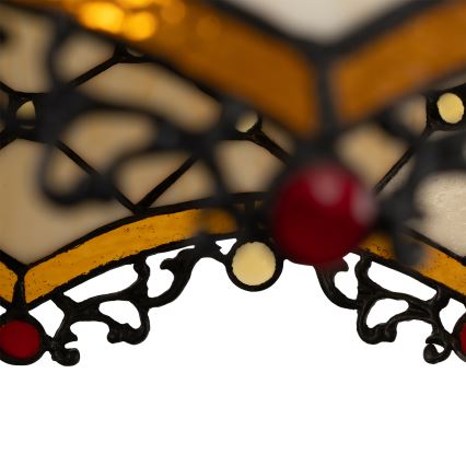 Brilagi - Tiffany stained-glass chandelier on chain IVORY 1xE27/60W/230V Ø 40 cm