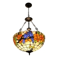 Brilagi - Tiffany stained-glass chandelier on chain JUNGLE 3xE27/60W/230V Ø 50 cm