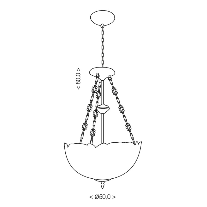 Brilagi - Tiffany stained-glass chandelier on chain JUNGLE 3xE27/60W/230V Ø 50 cm