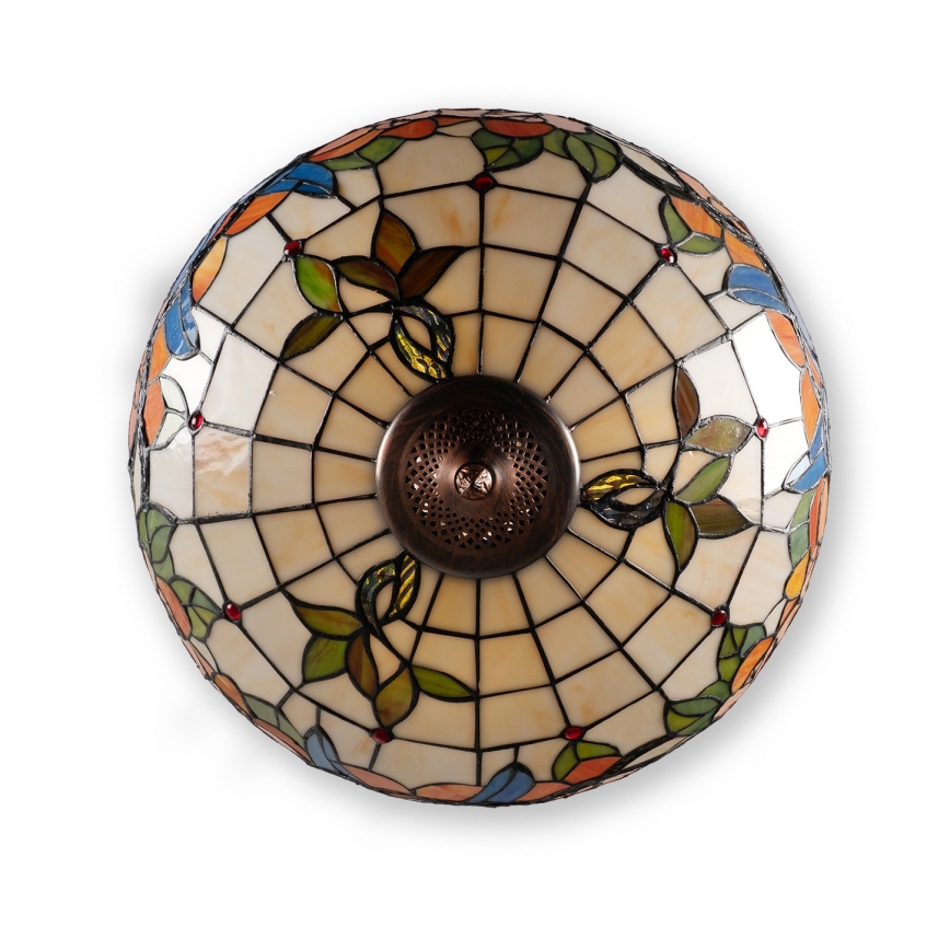 Brilagi - Tiffany stained-glass chandelier on chain JUNGLE 3xE27/60W/230V Ø 50 cm
