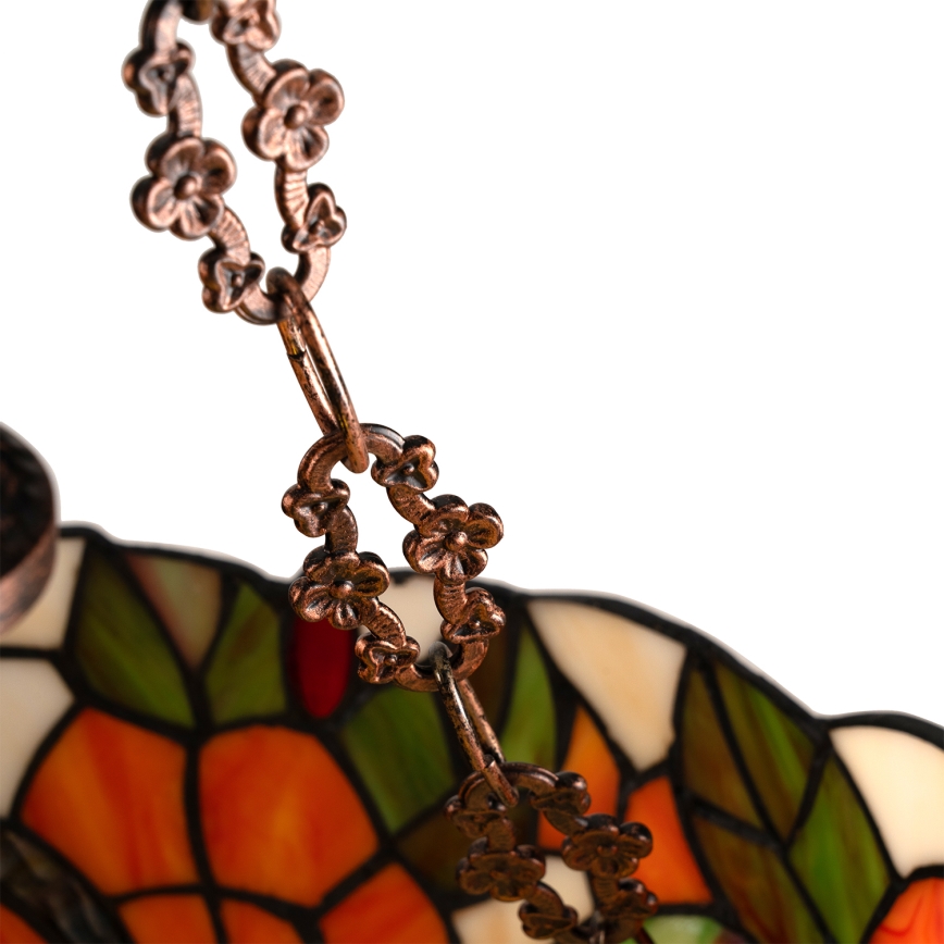 Brilagi - Tiffany stained-glass chandelier on chain JUNGLE 3xE27/60W/230V Ø 50 cm