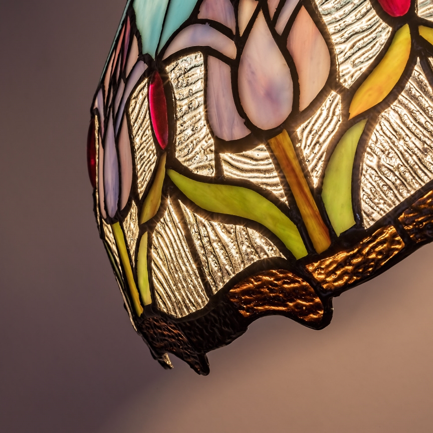 Brilagi - Tiffany stained-glass chandelier on chain LORAS 2xE27/60W/230V