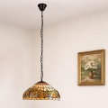 Brilagi - Tiffany stained-glass chandelier on chain LUISA 2xE27/60W/230V