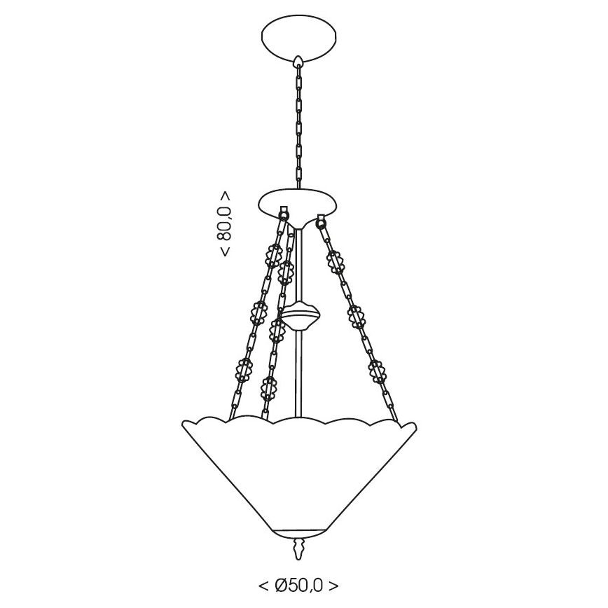 Brilagi - Tiffany stained-glass chandelier on chain SUNFLOWER 3xE27/60W/230V Ø 50 cm