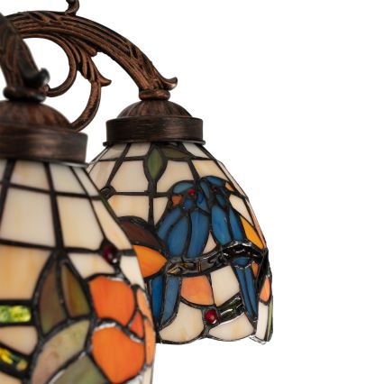Brilagi - Tiffany stained-glass flush-mount chandelier JUNGLE 6xE27/60W/230V Ø 60 cm