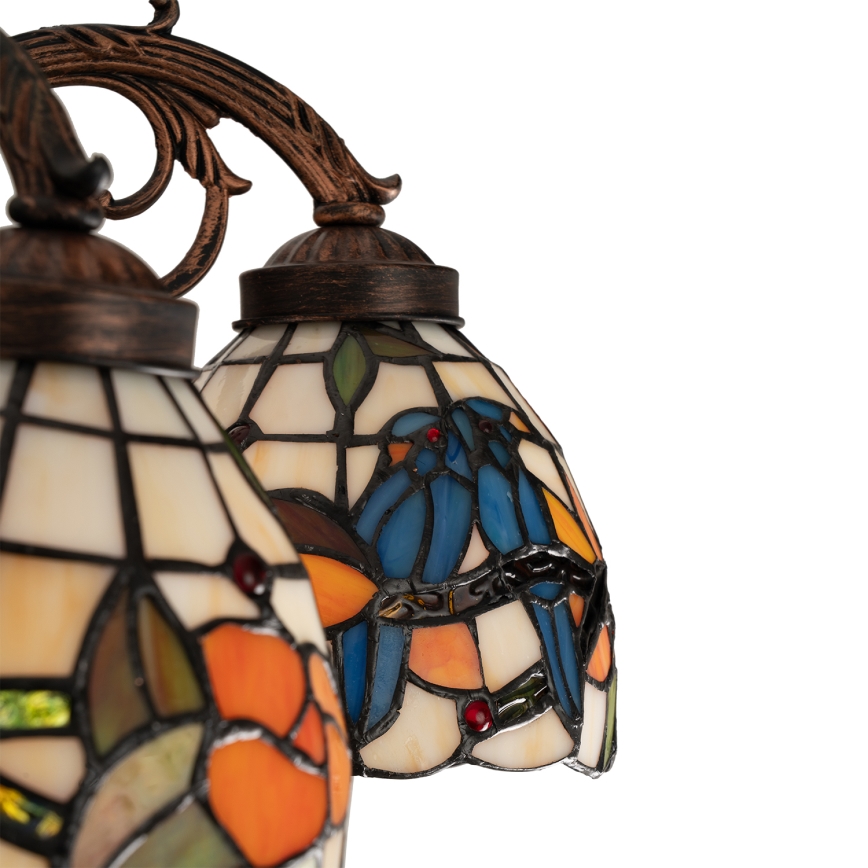 Brilagi - Tiffany stained-glass flush-mount chandelier JUNGLE 6xE27/60W/230V Ø 60 cm
