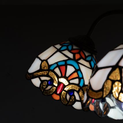 Brilagi - Tiffany stained-glass flush-mount chandelier MIRABELLA 5xE27/60W/230V, Ø 60 cm