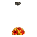 Brilagi - Tiffany stained-glass pendant lamp on chain SUNFLOWER 1xE27/60W/230V Ø 40 cm
