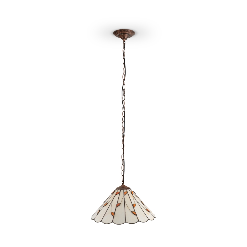 Brilagi - Tiffany stained-glass pendant light on chain FOLIA 1xE27/60W/230V Ø 40 cm