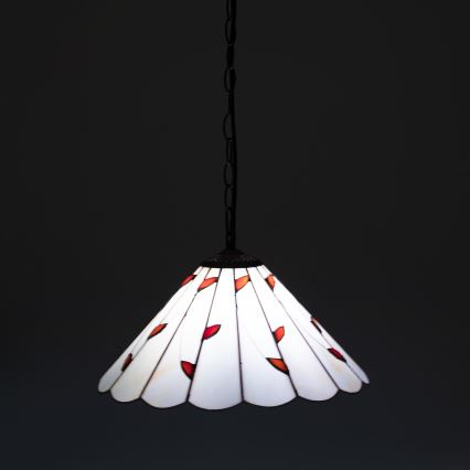 Brilagi - Tiffany stained-glass pendant light on chain FOLIA 1xE27/60W/230V Ø 40 cm