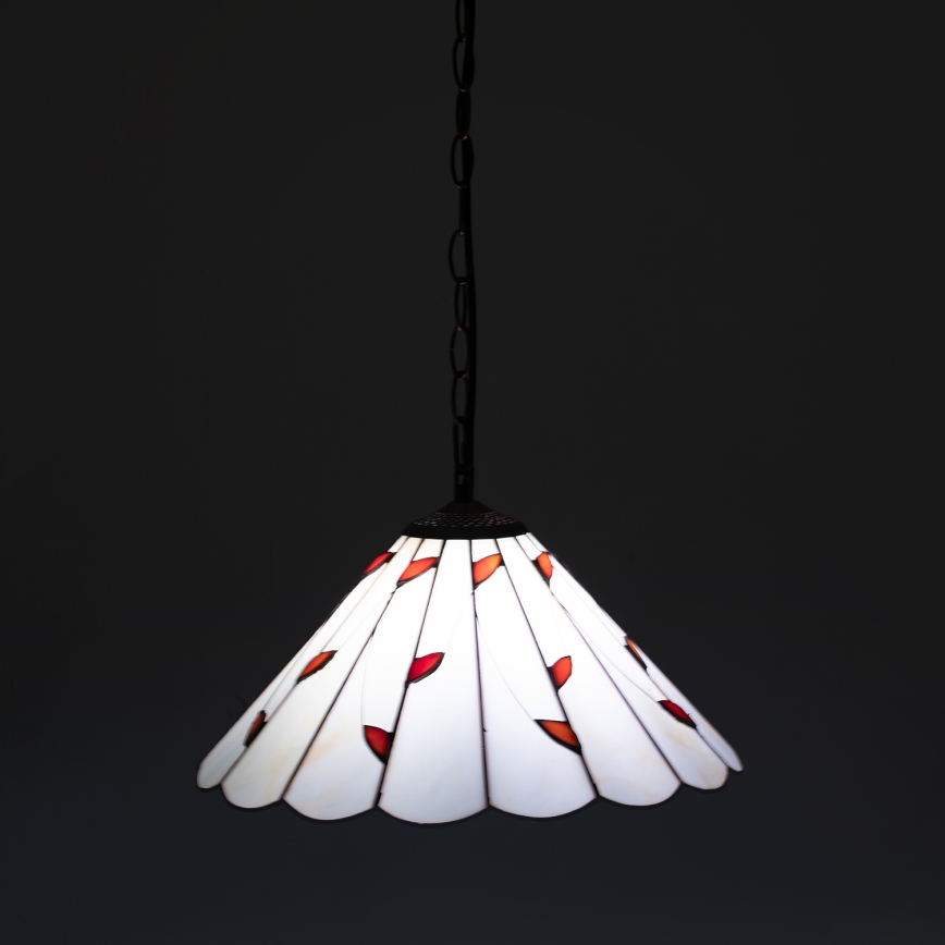 Brilagi - Tiffany stained-glass pendant light on chain FOLIA 1xE27/60W/230V Ø 40 cm