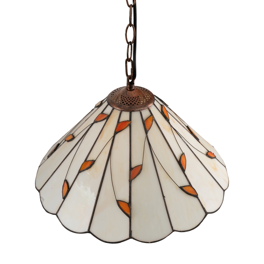 Brilagi - Tiffany stained-glass pendant light on chain FOLIA 1xE27/60W/230V Ø 40 cm