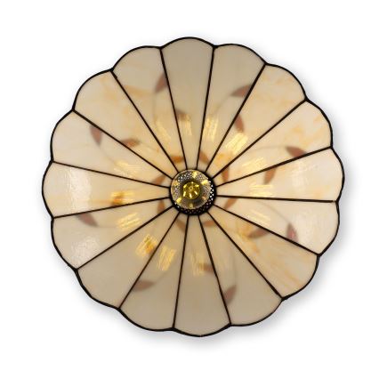 Brilagi - Tiffany stained-glass pendant light on chain FOLIA 1xE27/60W/230V Ø 40 cm