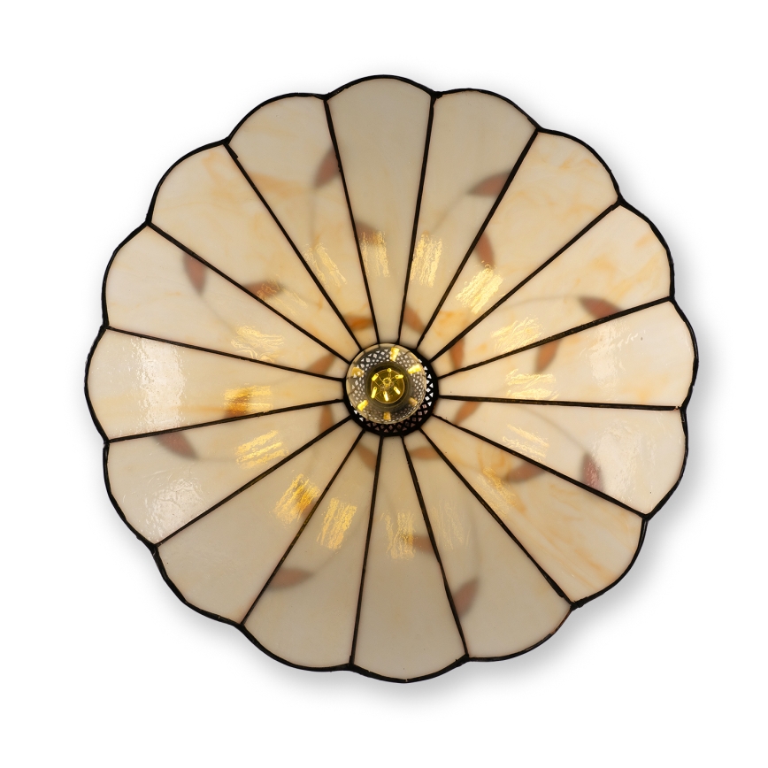 Brilagi - Tiffany stained-glass pendant light on chain FOLIA 1xE27/60W/230V Ø 40 cm