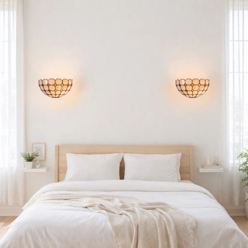 Brilagi - Tiffany stained-glass wall lamp DORAN 1xE14/40W/230V