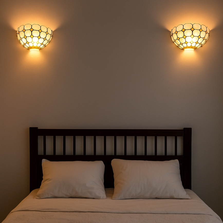 Brilagi - Tiffany stained-glass wall lamp DORAN 1xE14/40W/230V