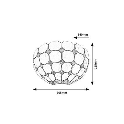 Brilagi - Tiffany stained-glass wall lamp DORAN 1xE14/40W/230V