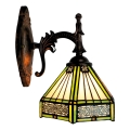 BRILAGI - Tiffany stained glass wall lamp EMERALD 1xE14/40W/230V