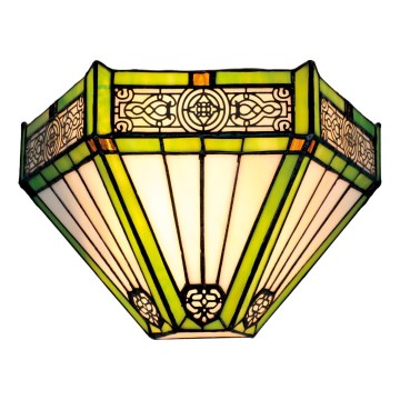BRILAGI - Tiffany stained-glass wall lamp EMERALD 1xE14/40W/230V