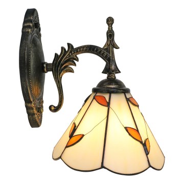 Brilagi - Tiffany stained-glass wall lamp FOLIA 1xE14/40W/230V