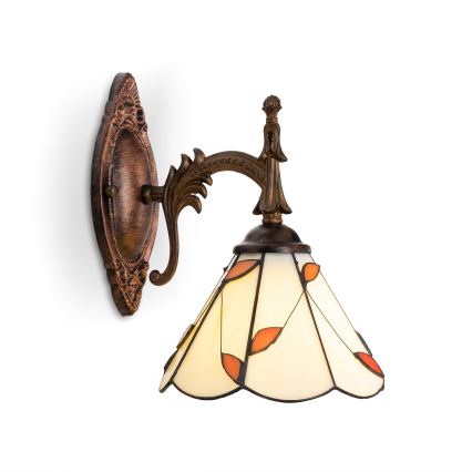 Brilagi - Tiffany stained-glass wall lamp FOLIA 1xE14/40W/230V