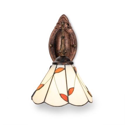 Brilagi - Tiffany stained-glass wall lamp FOLIA 1xE14/40W/230V