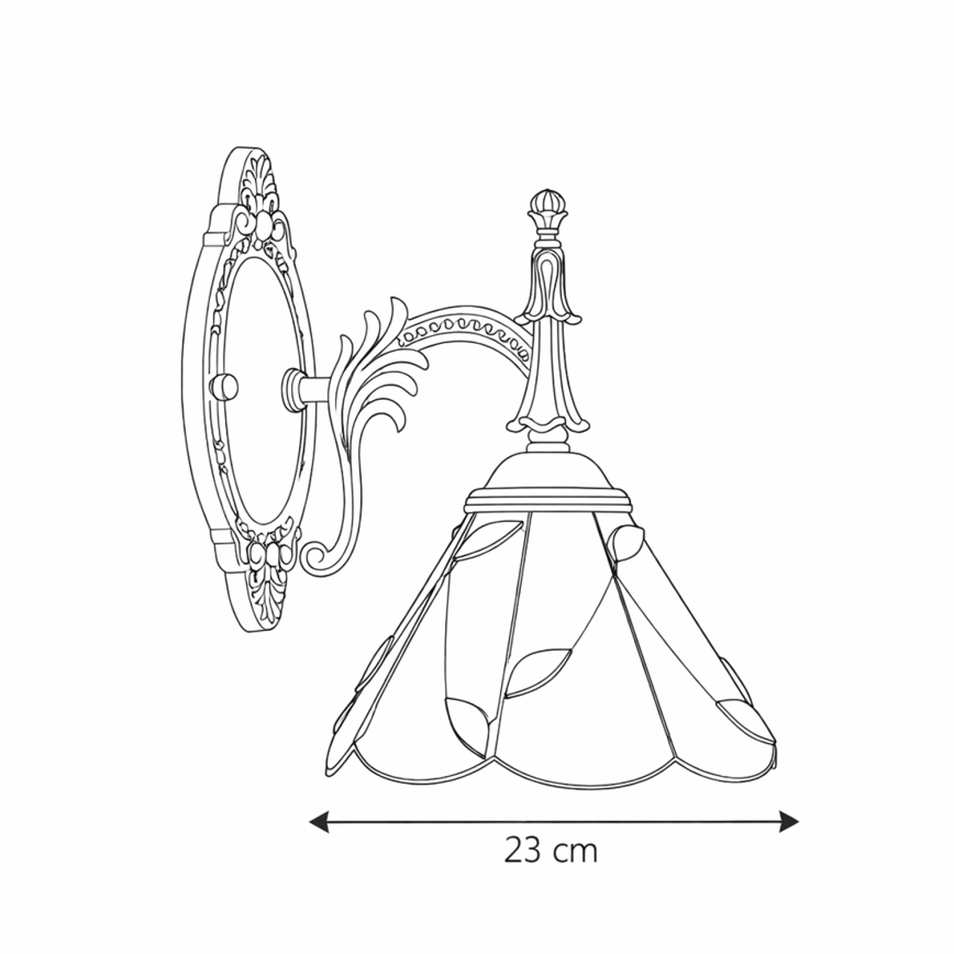 Brilagi - Tiffany stained-glass wall lamp FOLIA 1xE14/40W/230V