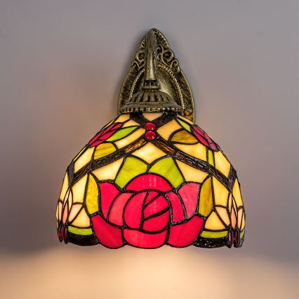 Brilagi - Tiffany stained-glass wall lamp GARLAN 1xE27/40W/230V