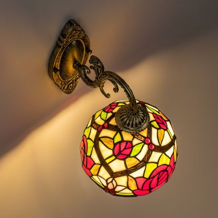 Brilagi - Tiffany stained-glass wall lamp GARLAN 1xE27/40W/230V