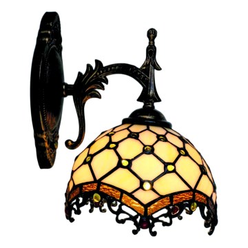 Brilagi - Tiffany stained-glass wall lamp IVORY 1xE14/40W/230V