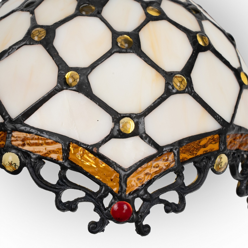 Brilagi - Tiffany stained-glass wall lamp IVORY 1xE14/40W/230V