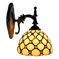 BRILAGI - Tiffany stained-glass wall lamp IVORY SMOOTH 1xE14/40W/230V