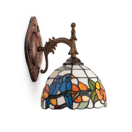 Brilagi - Tiffany stained-glass wall lamp JUNGLE 1xE14/40W/230V