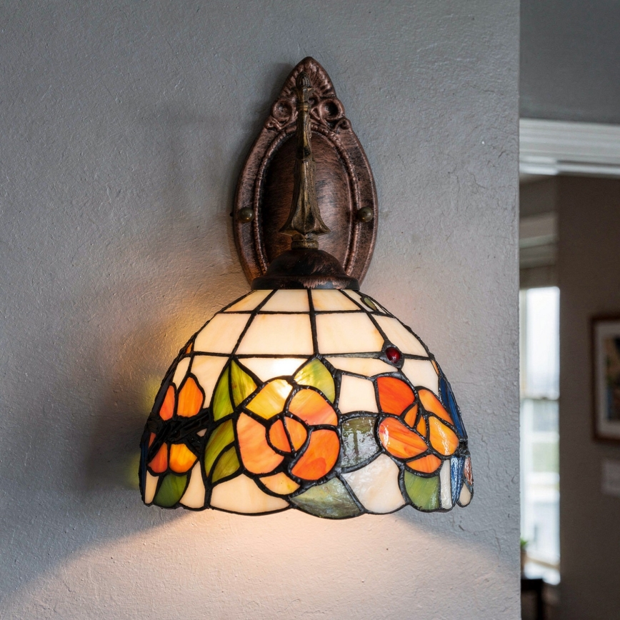 Brilagi - Tiffany stained-glass wall lamp JUNGLE 1xE14/40W/230V